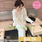 ニットセットアップ レディース 40代 秋冬 長袖 ニットセーター フード付き タイトスカート セットアップ オシャレワンピース 着痩せ 上品 通勤 入学式 卒業式