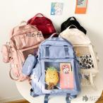 大容量 痛バッグ 3way 5色 リュック ショルダー ハンド 韓国 缶バッチ 通勤/通学 痛バッグ スクエア 痛リュック 推し活 デコ ぬいぐるみバッグ