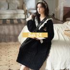 ルームウェア ワンピース もこもこ パジャマ レディース ルームワンピースかわいい 長袖 やわらかい ネグリジェ 冬 暖かい 防寒 保温 ナイトドレス 大人 女性