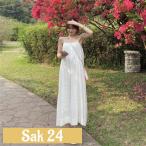  весна новый продукт One-piece весна лето длинный материнство длинный длина Корея Cami платье платье весна осень Cami One-piece пляж море белый 
