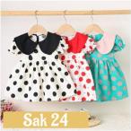  детская одежда Kids One-piece младенец платье для церемоний день рождения короткий рукав точка рисунок полька-дот . праздник свадьба платье девочка 70cm 80cm 90cm 100cm 2243