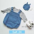 ベビー服 デニムサロペット赤ちゃんカバーオールロンパース春服 新作女の子 男の子韓国子供服 新生児用カジュアル可愛いお出かけ おしゃれ セットアップ可能