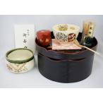 茶道具　お稽古セット　千歳盆8点セット　千歳盆　茶碗　茶杓　棗　建水　茶筌　茶巾　古帛紗　樹脂製　紙箱