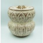 茶道具　水指　水指　紫三島　瓢箪　森里陶楽　桐箱