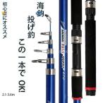 ２枚セット 釣竿 釣り竿 初心者 海釣り 投げ竿 船竿 携帯型 超硬質 釣りロッド 2.1-3.6M