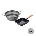 ショッピング鉄玉子 千歳 鉄 玉子焼き器 揚げ鍋 セット CS-041 プレゼント おすすめ