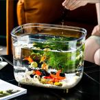  аквариум круглый аквариум модный высота прозрачный PET материалы большой размер / очень большой размер настольный прозрачный горшок горшок стол рептилии краб жизнь черепаха золотая рыбка часть магазин аксессуары офис многофункциональный 