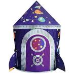 LOJETON Rocket Ship Play Tent - Premium Space Castle Pop Up Kids Playhouse with Star Lights - Unique Space and Planet Design for Indoor and