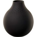 【正規輸入品】 Villeroy and Boch（ビレロイ＆ボッホ） 花瓶 コリエ ベース ノアール スモール ブラック 高さ12cm 101682