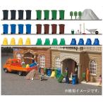 ゴミ小物セット（ゴミ箱、一輪車、バケツ、スコップなど）　：ブッシュ　キット　HO(1/87)　1136