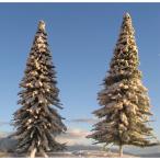 雪を被った冬の松の木（パイン）　5〜16cm　16本入り　：グランドセントラル　完成品　ノンスケール　T13