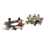 アウトドアダイニング　：ウッドランド　塗装済完成品　N(1/160)　A2214