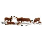 ヘレフォード牛　7頭　：ウッドランド　塗装済完成品　O(1/48)　A2767