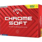 ショッピングCHROME 日本正規品 キャロウェイ CHROME SOFT(クロムソフト) ボール 2024年モデル トリプルトラック イエロー 1ダース(12個入り)