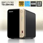 QNAP キューナップ TS-264 TS-264-8G 2ベイ HDDレス タワー型NAS 2.5GbE対応 クアッドコア ストレージ