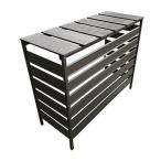 人工木アルミ室外機カバー6型 分割型 ダークブラウン 旭興進 メーカー直送