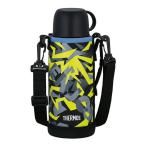 真空断熱2WAYボトル ブラックイエロー サーモスFJJ-802WF BKY 食洗機対応 すべり止め付き ポーチは洗濯機OK 水筒 熱中症対策 THERMOS