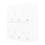  юридическое лицо ограничение Netforce FH-6-2-W-WH белый обувь запирающийся шкафчик 3 ряд 2 уровень 6 человек для ключ имеется стальной ( ширина 900mm) производитель прямая поставка 