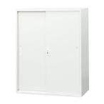 法人限定 Netforce EA-8840H-3H-W-WH ホワイト 引戸書庫 3段 スチール (幅880×奥行400mm) メーカー直送