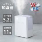 加湿器 ハイブリッド式 大容量 ゼンケン 5.2L 卓上 抗菌 小型 ウイルス対策 花粉対策 タッチセンサー式 約11畳 タイマー設定 湿度調整 おしゃれ ZHM-30