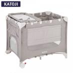 KATOJI ポータブルベビーベッド おむつ替えテーブル付 グレー