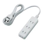 マルチタップ ELECOM エレコム T-TST02-22420WH ほこり防止シャッタータップ 4個口 2m ホワイト