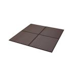 イケヒコ・コーポレーション 1110460060204 水拭き可 ポリプロピレン 置き畳 ユニット畳 スカッシュ ブラウン 82×82×1.7cm 4枚1セット 軽量 メーカー直送