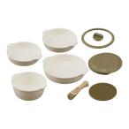 アイリスオーヤマ DPAN-8Sアイボリー お皿になるフライパン8点セット (IH対応) メーカー直送