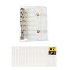  наклейка . жнец -A7 Mini блокнот прозрачный наклейка картон. ... наклейка карман заправка 20 листов имеется прозрачный наклейка . жнец -6 дыра кольцо файл 