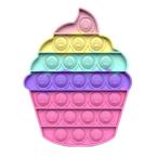 プッシュポップバブル ソフトクリーム レインボー カモフラージュ 知育玩具 子供用