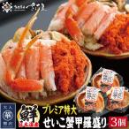 【グルメ評論家推薦!雑誌掲載商品】プレミア特大 セイコガニ 3個セット 香箱蟹 甲羅盛り せいこ蟹 数量限定 ギフト 1個【冷凍便】 越前がに 爆買