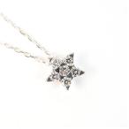 【美品】スタージュエリー　K18WG　ダイヤ　ネックレス　スター　