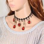 Yahoo! Yahoo!ショッピング(ヤフー ショッピング)チョーカー ネックレス レース レディース ブラック ハロウィン hnd-47