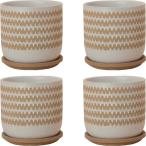 花・観葉植物用ポット インナ 15 W 4個入り 40111 （代引き不可） p58