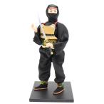  японская кукла ninja золотой доспехи чёрный золотой ..... кукла 9 дюймовый J5060
