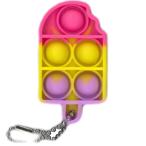 キッズ おもちゃ プッシュポップキーホルダー ミニ バブル  アイス1  pu-ic-1 ICE PURPLE PINK パープル/ピンク