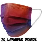 ファッション グッズ 冷感不織布カラーマスク (10枚入り) ふつうサイズ LAVENDER　ORANGE  10mod-20