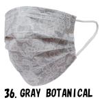 ファッション グッズ 冷感不織布カラーマスク (10枚入り) ふつうサイズ GRAY BOTANICAL  10mod-36