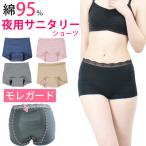 サニタリーショーツ 夜用 ボクサー 綿素材 生理用ショーツ ナイト用 ヒップ防水 メール便送料無料