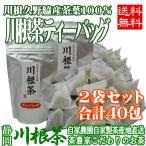 送料0円  「 川根茶 お徳用ティーバッグ ５ｇｘ２０包入り 」２個セット 合計４０包 静岡 川根 産 １番茶葉 100% 緑茶 ティーパック 静岡茶 日本茶