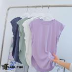 ゆったり 通気Tシャツ 丸み裾 サイ�