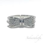 Yahoo! Yahoo!ショッピング(ヤフー ショッピング)【送料無料】レディース 指輪 キラキラ リボンリング 高品質 キュービックジルコニア（D006）