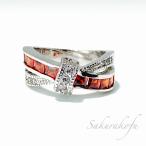 Yahoo! Yahoo!ショッピング(ヤフー ショッピング)レディース 指輪 ガーネット キュービックジルコニア クロスリボンリング 韓国ファッション 原宿系ファッション（D013）