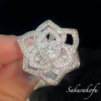 Yahoo! Yahoo!ショッピング(ヤフー ショッピング)送料無料☆レディース リング ゴージャス フラワー おおぶりリング キュービック シルバージュエリー 指輪 シルバー【D056】