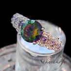 Yahoo! Yahoo!ショッピング(ヤフー ショッピング)送料無料 人気デザイン レディース リング 指輪 アメジスト レインボートパーズ アームふわりリング （D064）