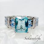 Yahoo! Yahoo!ショッピング(ヤフー ショッピング)即納☆送料無料 人気デザイン ブルートパーズ ガーリースタイル レディース 指輪 リング（D080）