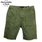 50%OFF アバクロ Abercrombie & Fitch クリックポストで送料無料 デニムショートパンツ Denim Short pant ショーツ モスグリーン 29,30,32,34 正規品/