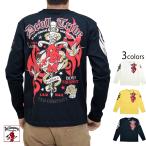 トライバル長袖Tシャツ TEDMAN テッドマン TDLS-330 エフ商会 赤鬼 タトゥー ロングTシャツ爆買