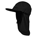 FCS（エフシーエス） サーフキャップ レジョナリー ESSENSIAL Legionnaire CAP ブラック BLACK UPF50+ 速乾 サーフ用 M-L/L-XL 【LEGACY-BK】