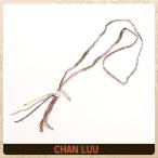 チャンルー ChanLuu 正規 レディース メンズ ロングネックレス ネックレス ピンクミックスカラーのコットンコードにマルチカラーストーン